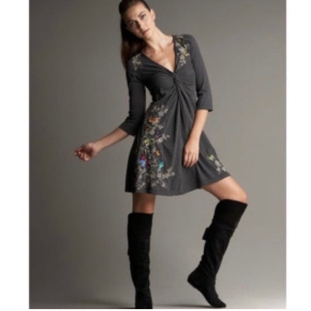Johnny Was Twist Front Butterfly Dress